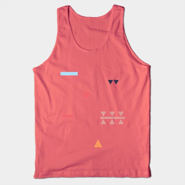 Fun minimal abstract Shapes Tank Top by The Printable Studio